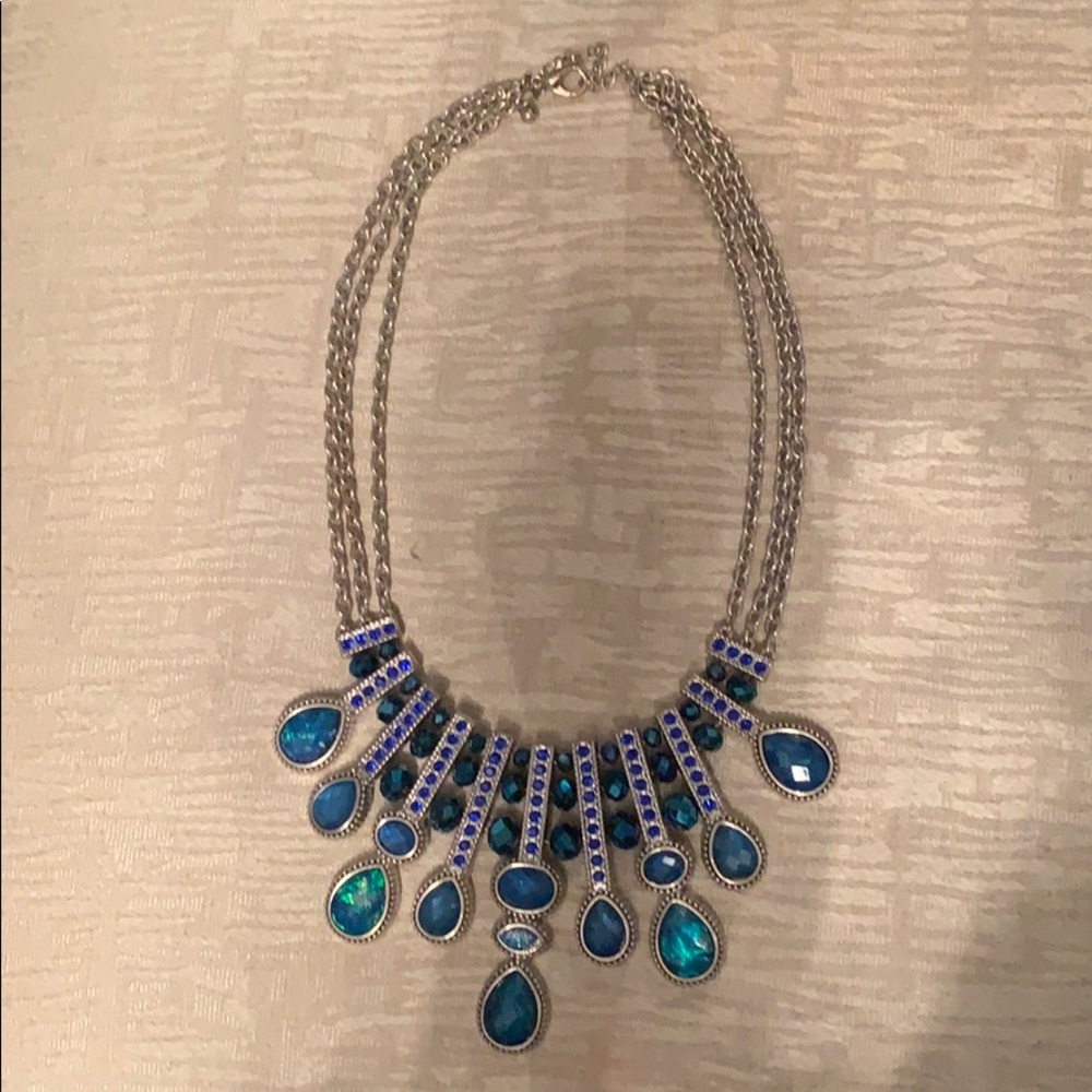 Blue stone Statement Necklace